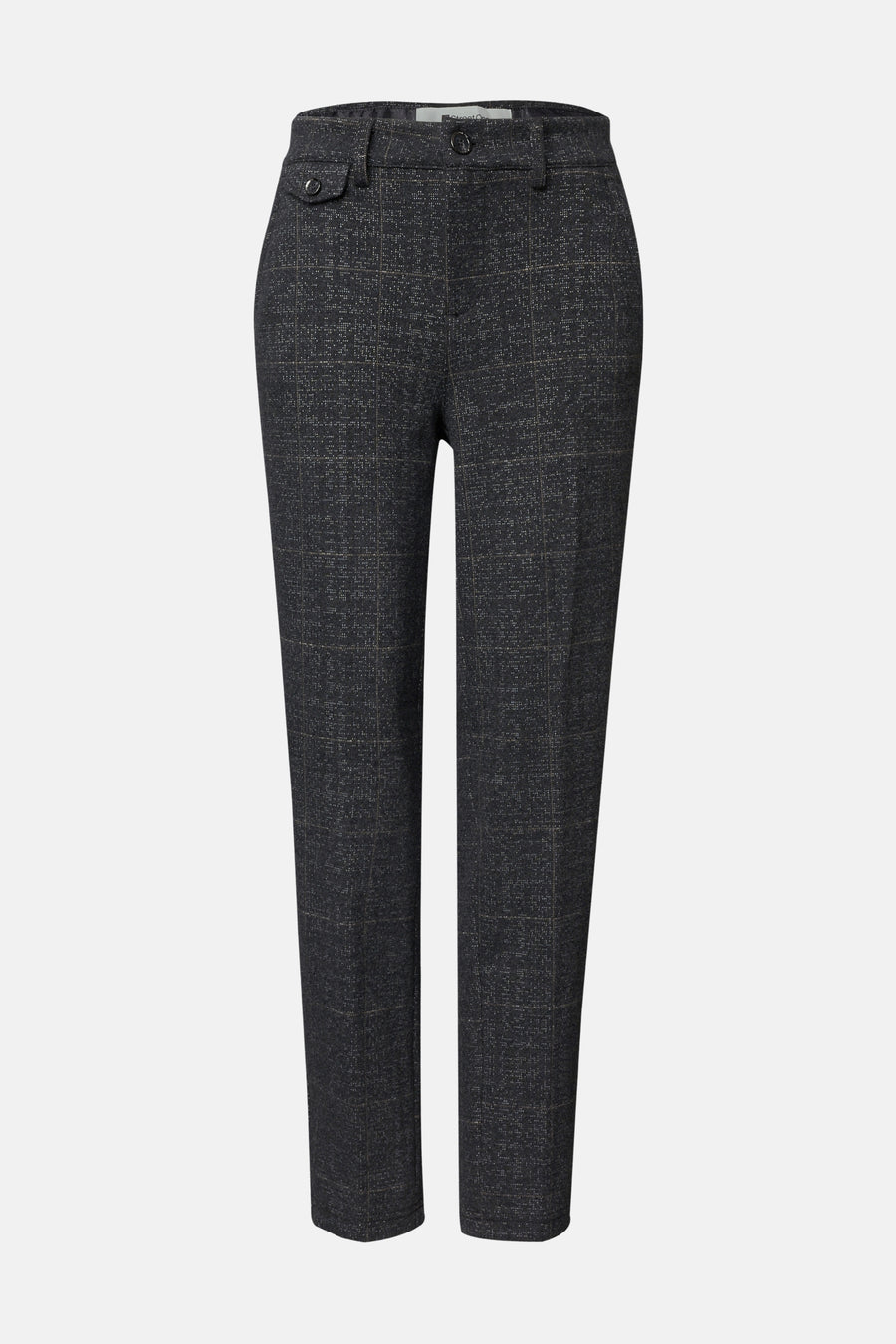 Pantalon de costume gris à motif quadrillé, avec bouton et poches avant, STREET ONE