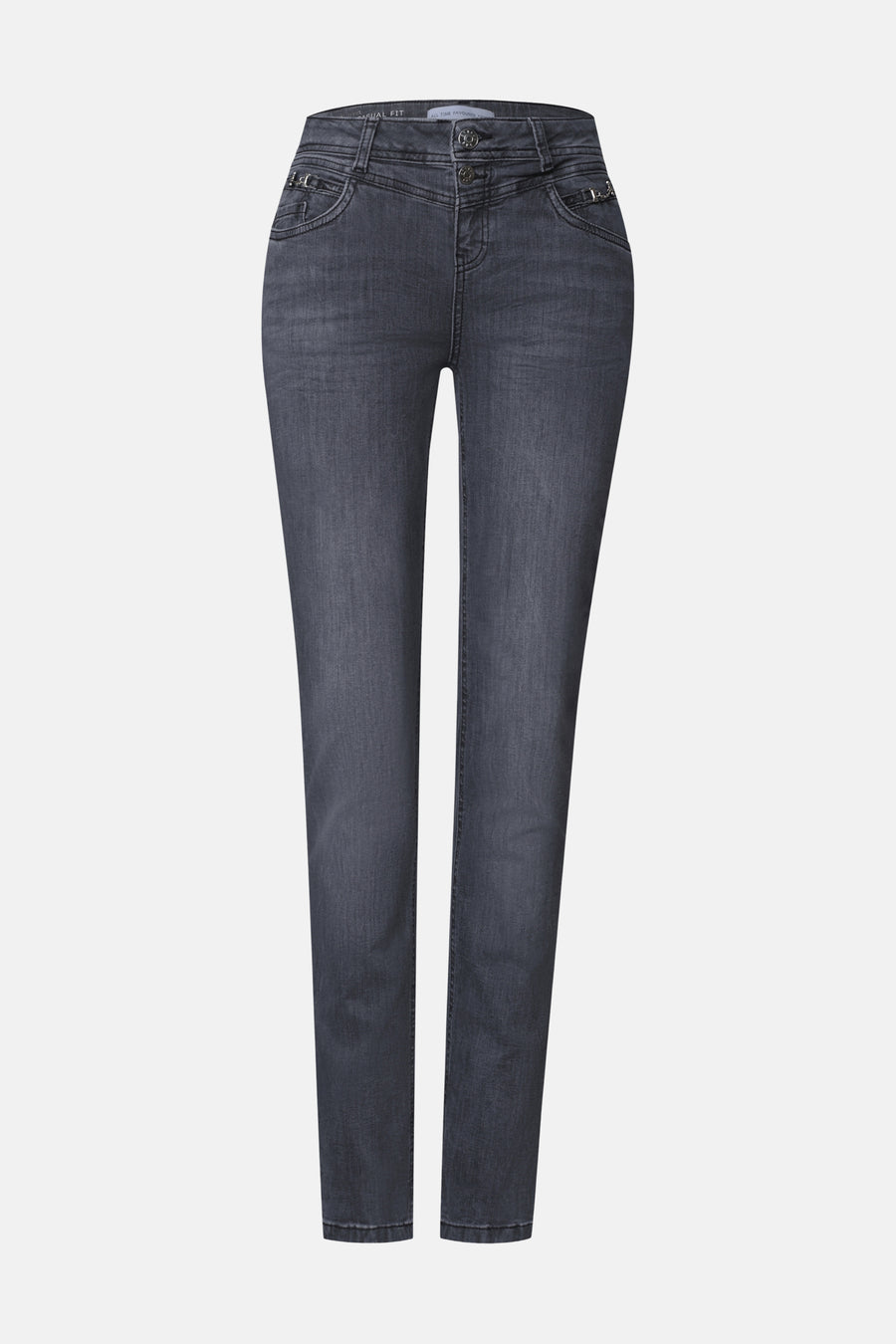 Jean slim mid grey denim - STREET ONE