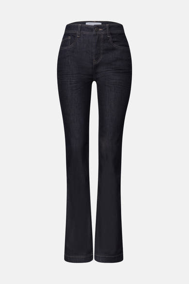 Jean bootcut bleu foncé en denim STREET ONE, vue de face
