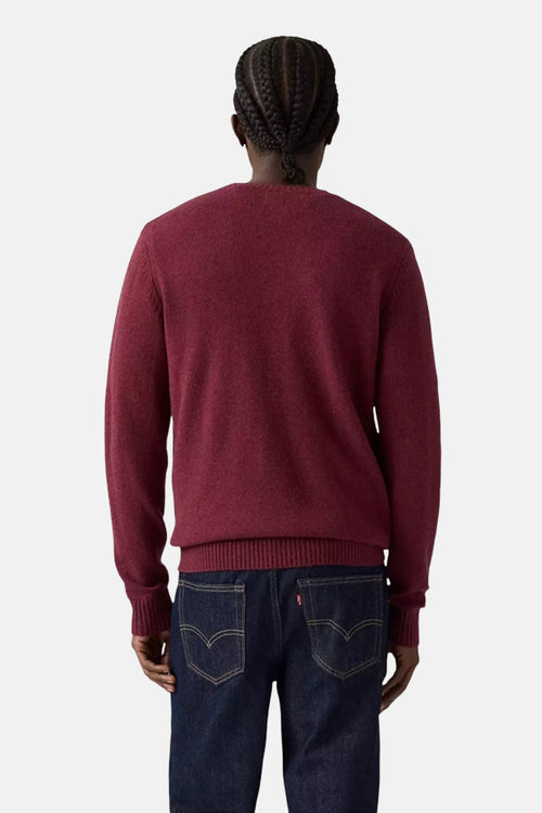 Pull met ronde hals - bordeaux