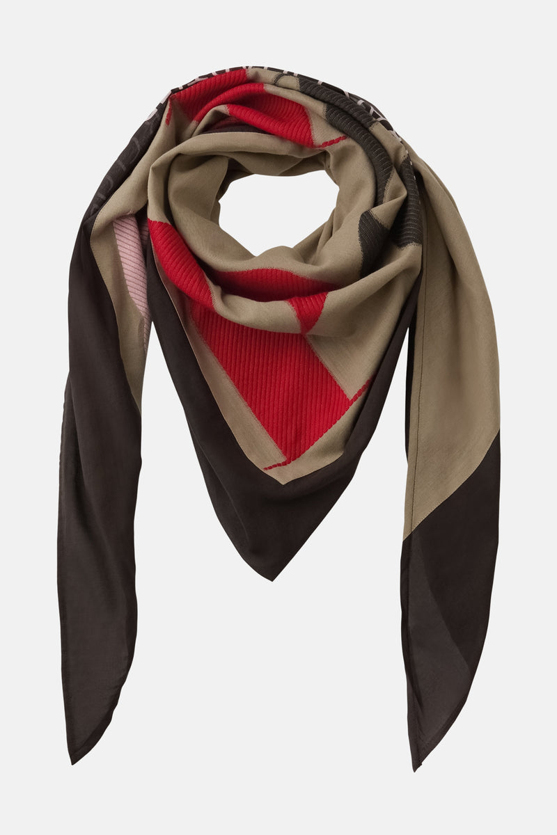 Foulard multicolore de Street One avec un motif géométrique original et des textures variées.