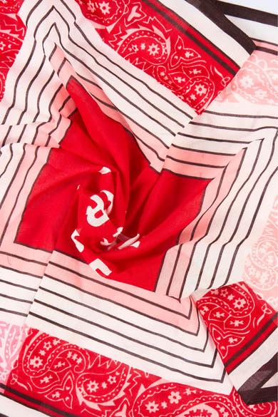 Multikleuren sjaal van Street One met paisley- en strepenpatronen, met een geplooid uiterlijk.