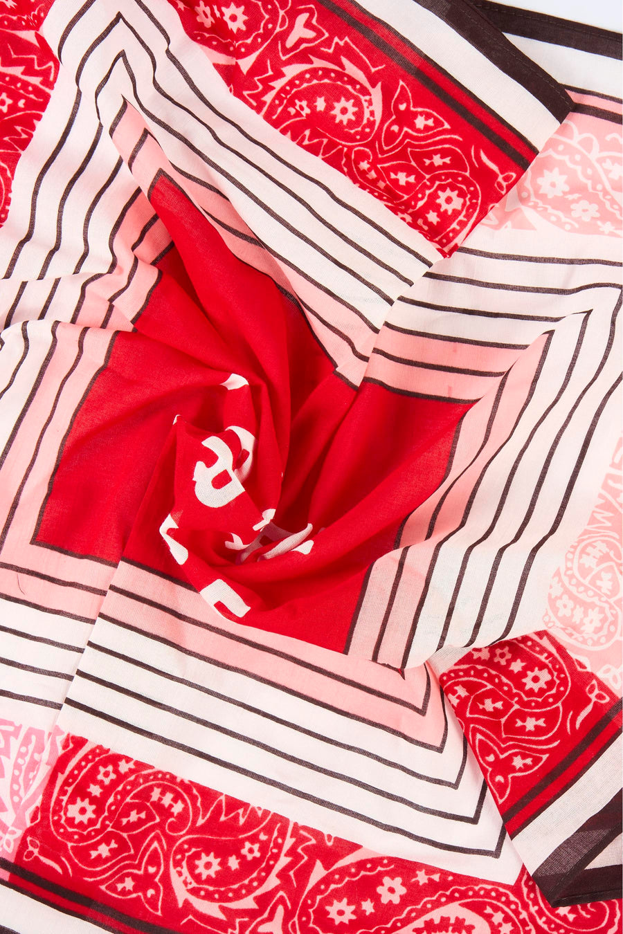 Multikleuren sjaal van Street One met paisley- en strepenpatronen, met een geplooid uiterlijk.