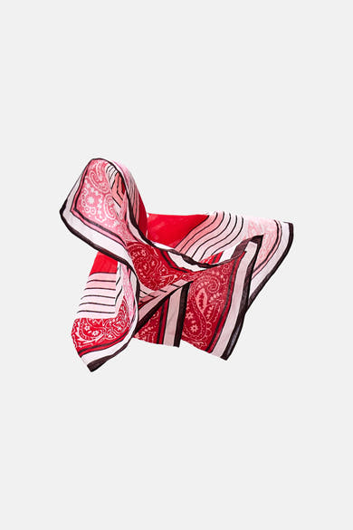 Multikleuren sjaal van Street One, met paisley- en grafische strepenpatronen.