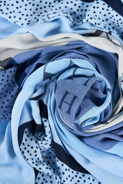 Multikleuren sjaal van Street One met diverse patronen, waaronder stippen en strepen.