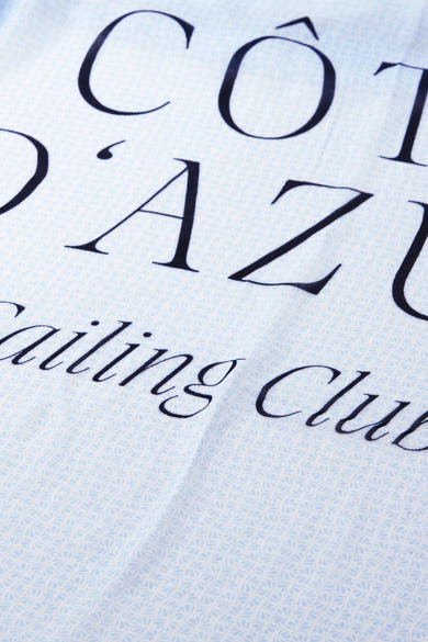 Multikleurige sjaal van STREET ONE met een print en de tekst "Côte d'Azur Sailing Club".