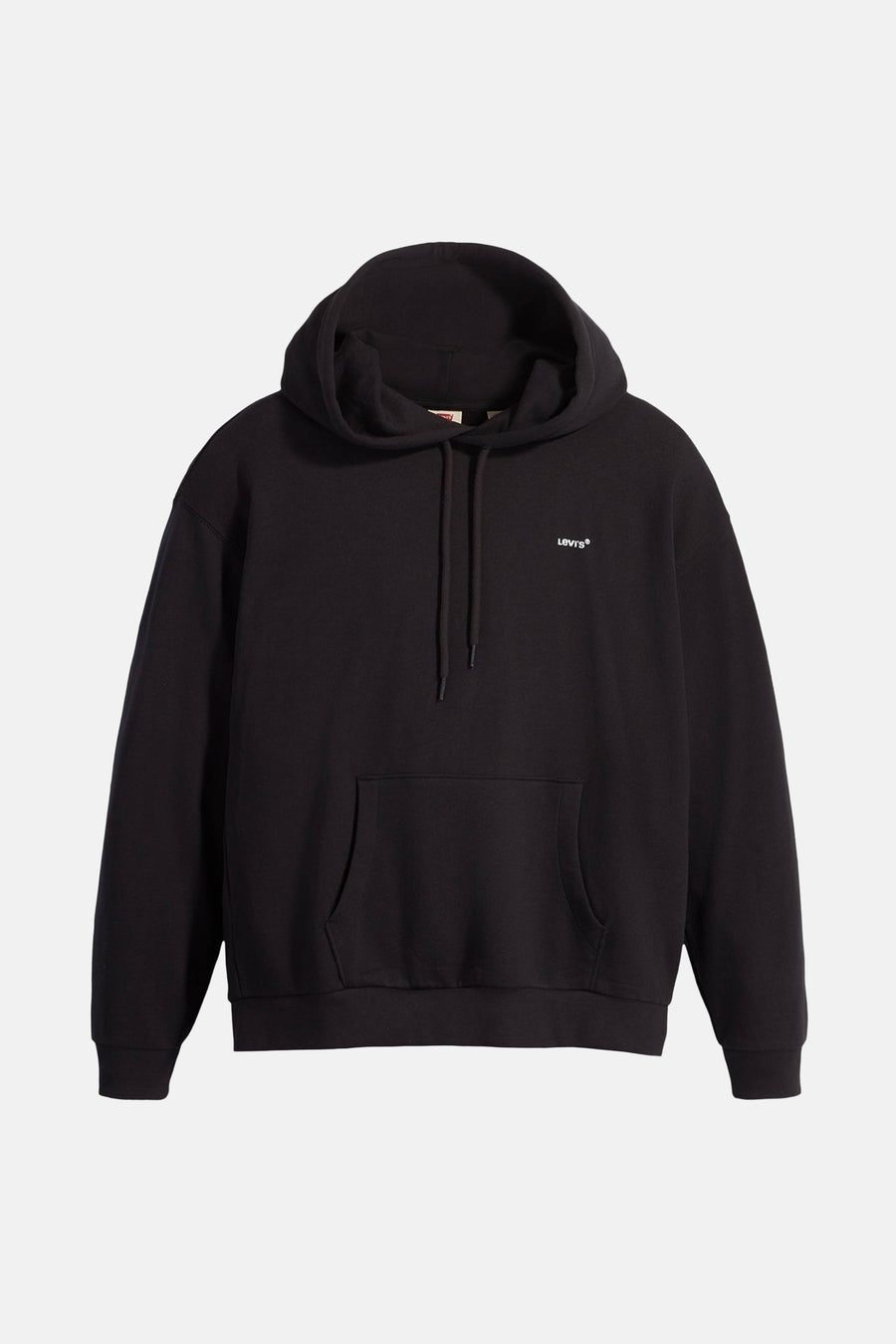 Zwarte hoodie van Levi's®, met trekkoord en kangoeroezak.