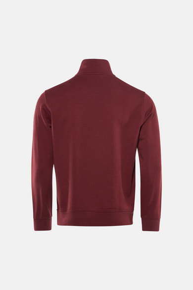 Sweat bordeaux de Levi's®, vue arrière, avec col montant et manches longues.