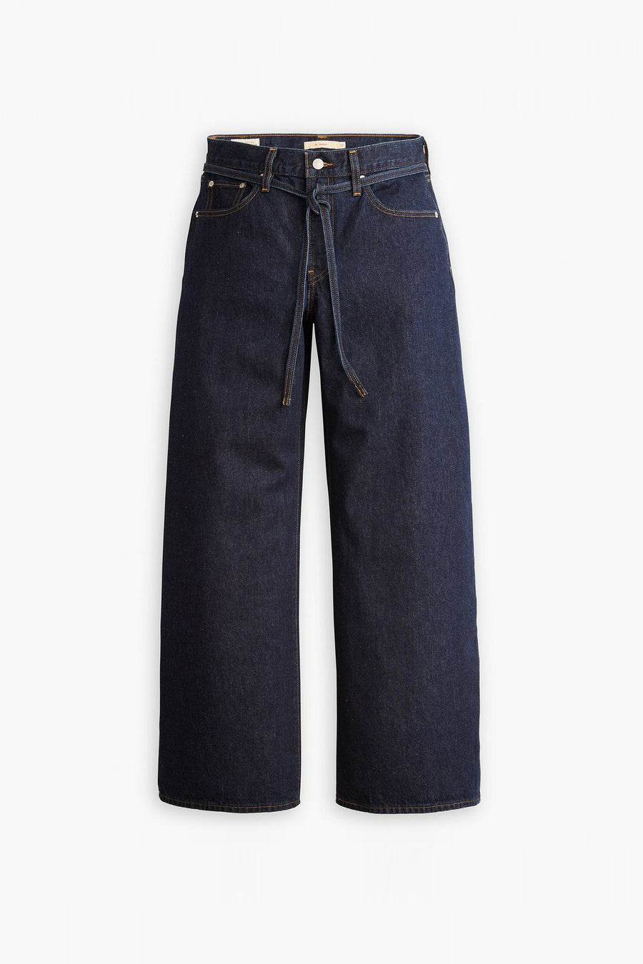 Rechte donkerblauwe spijkerbroek van Levi's®, met trekkoord in de taille