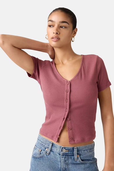 T-shirt met korte mouwen - bordeaux