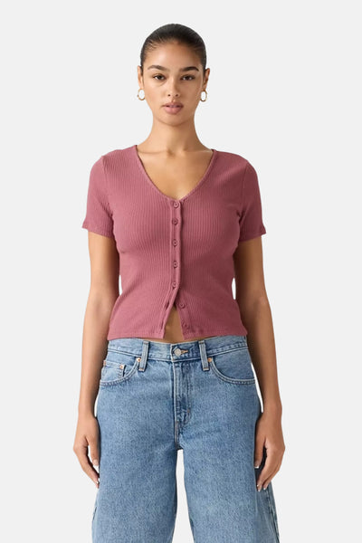 T-shirt met korte mouwen - bordeaux