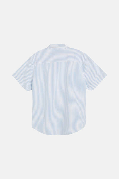 Blauwe gestreepte blouse met korte mouwen, van Levi's®, achterkant.