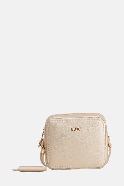 Sac à bandoulière doré de LIU JO, avec une bandoulière et une texture grainée.
