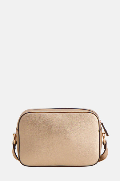 Sac à bandoulière doré de LIU JO, avec texture grainée et bandoulière réglable тон в тон.