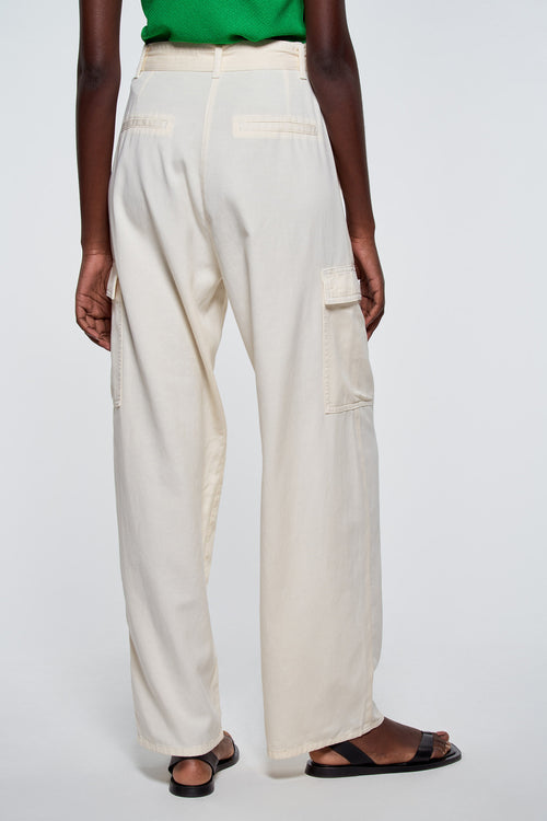 Pantalon cargo Écru - ASTRID Black Label