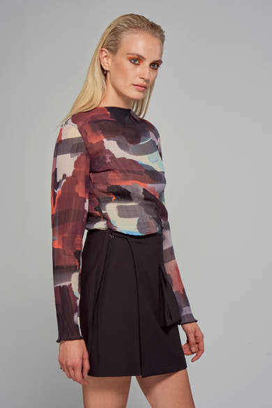 Blouse met lange mouwen - multicolo