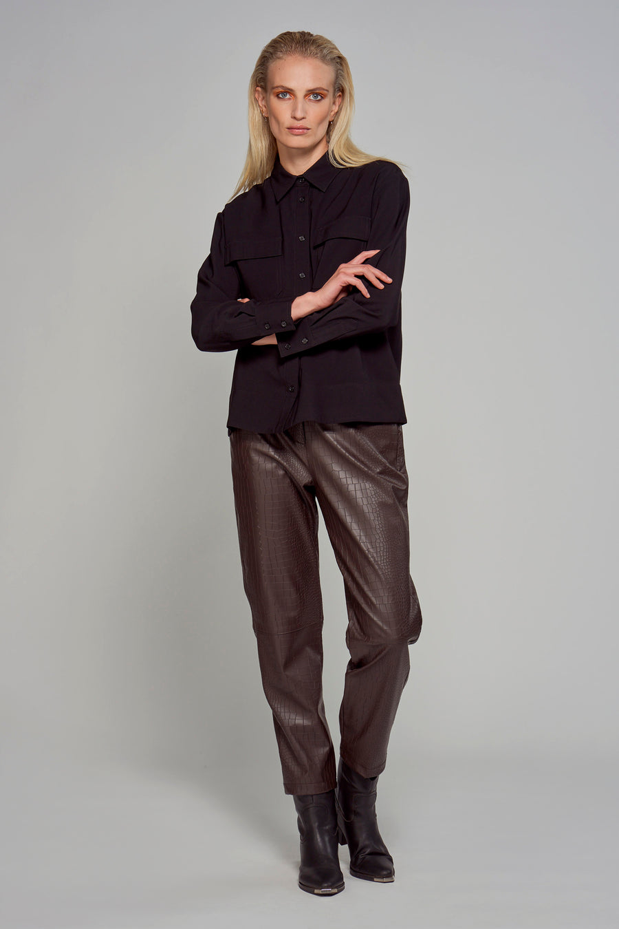 Blouse met lange mouwen - zwart