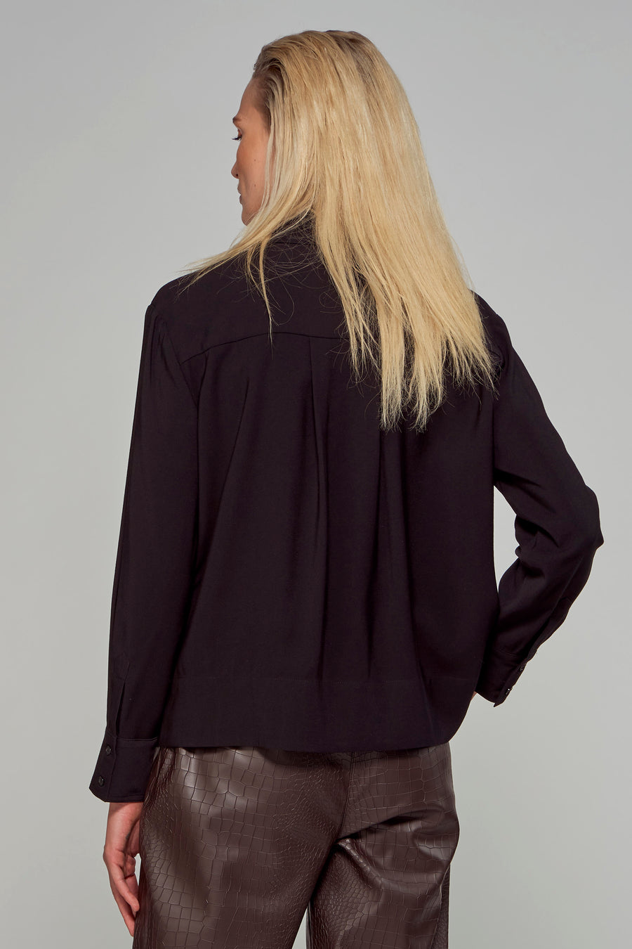 Blouse met lange mouwen - zwart