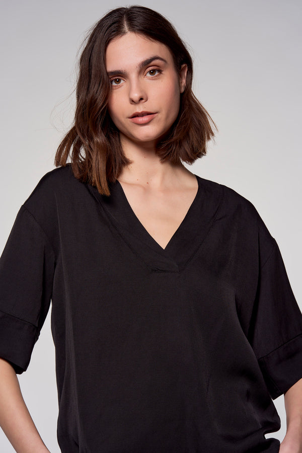 Chemisier (manches courtes) Noir - ASTRID Black Label