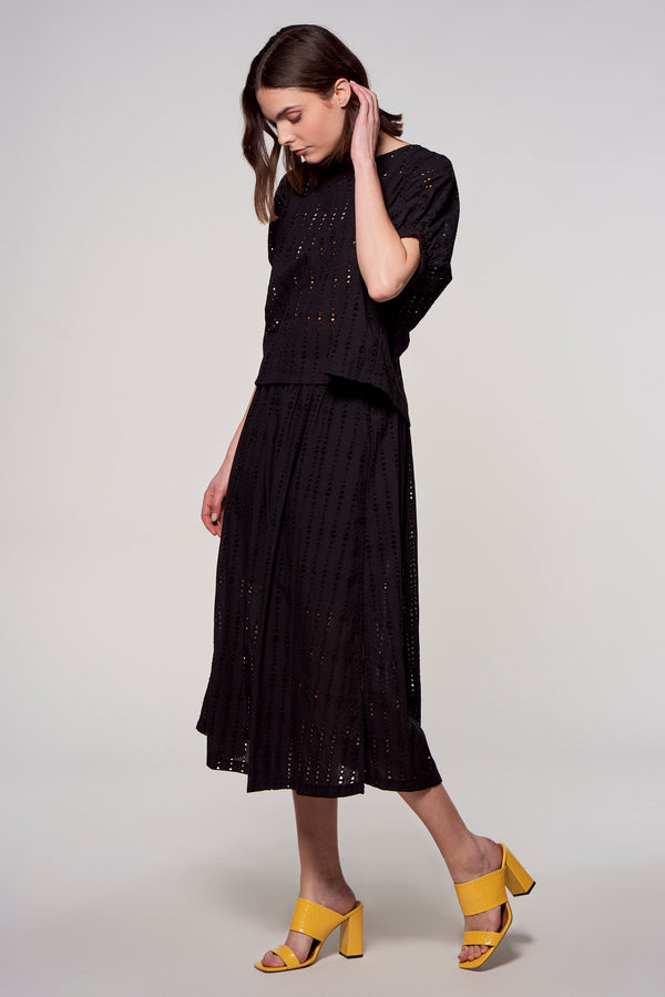 Jupe 3/4 Noir - ASTRID Black Label