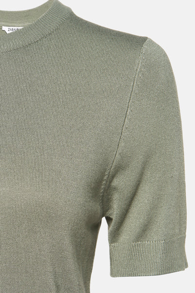 Pull col rond Vert - ZABAIONE