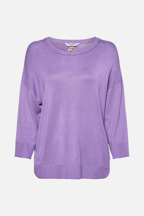 Pull col rond Mauve - ZABAIONE