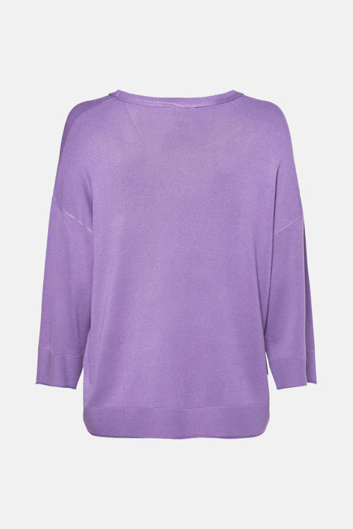 Pull col rond Mauve - ZABAIONE