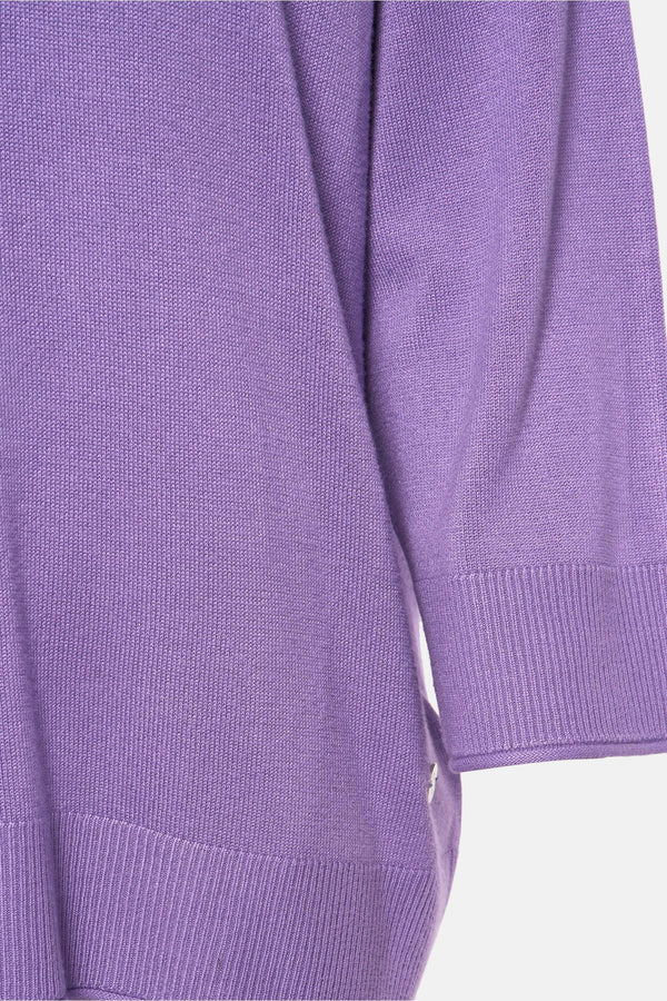 Pull col rond Mauve - ZABAIONE