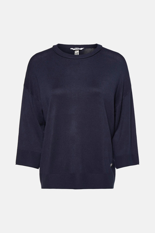 Pull col rond Bleu - ZABAIONE