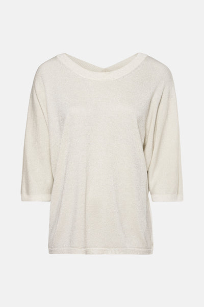 Trui met V-hals Ecru - AMELIE ET AMELIE