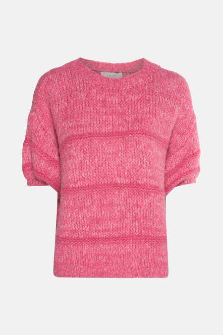 Pull à col en V - rose