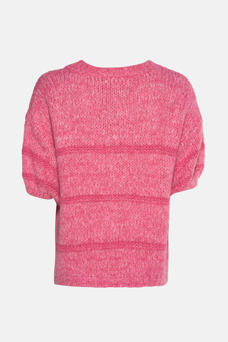 Pull à col en V - rose
