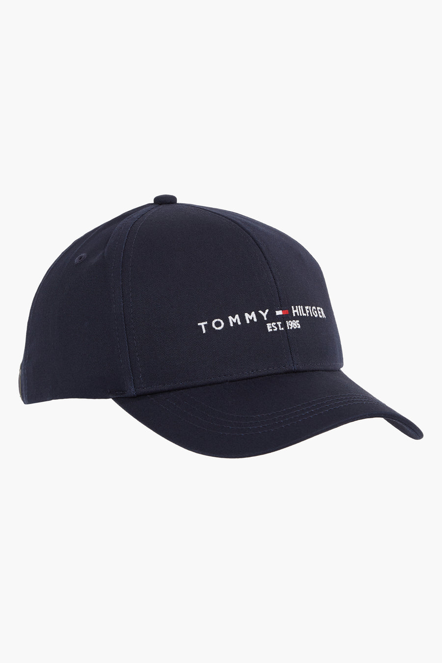 Casquette bleue en coton par Tommy Jeans, avec logo brodé sur le devant.