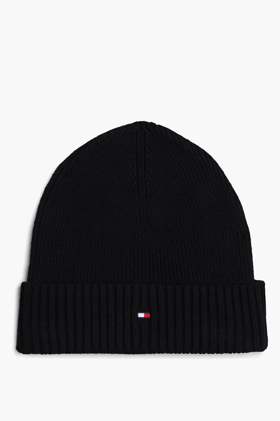 Zwarte gebreide muts van Tommy Jeans met subtiel merklogo.
