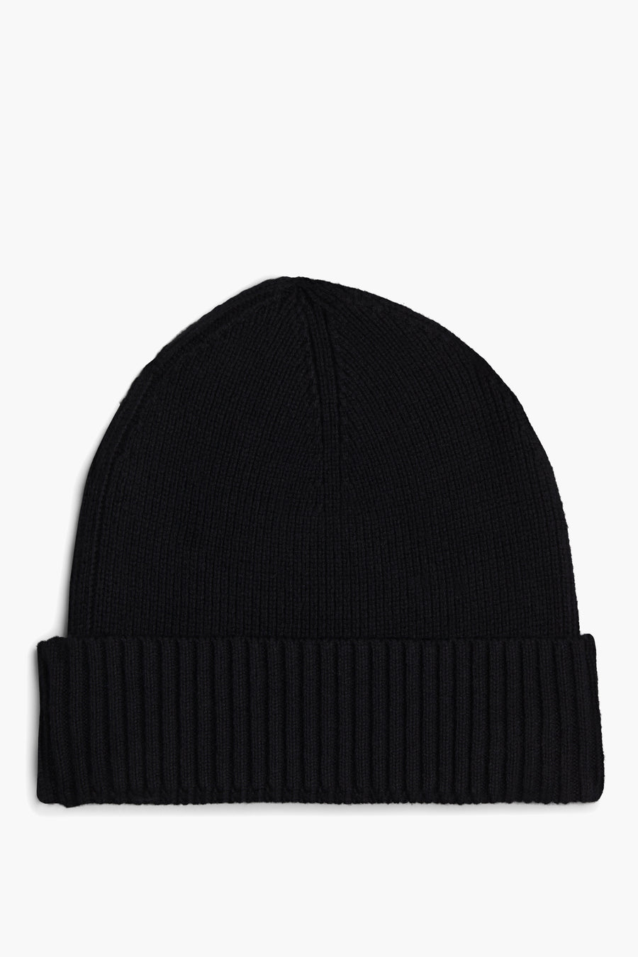 Zwarte TOMMY JEANS muts van dikke ribgebreide stof.