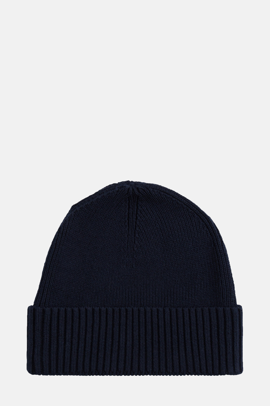 Marineblauwe muts van Tommy Jeans in ribgebreide stof.