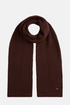 Écharpe marron en tricot côtelé de Tommy Jeans, avec un logo subtil et un tombé élégant.
