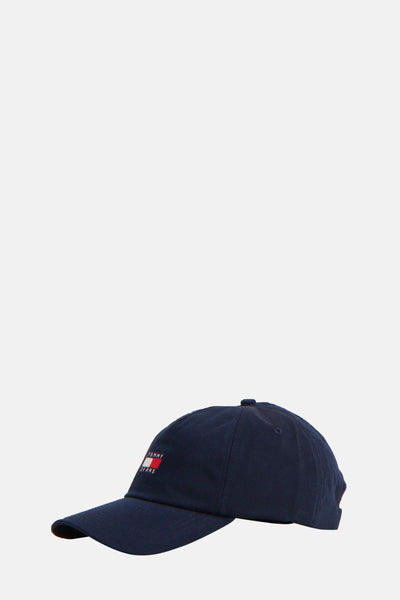 Casquette bleue de TOMMY JEANS avec logo brodé sur le devant.