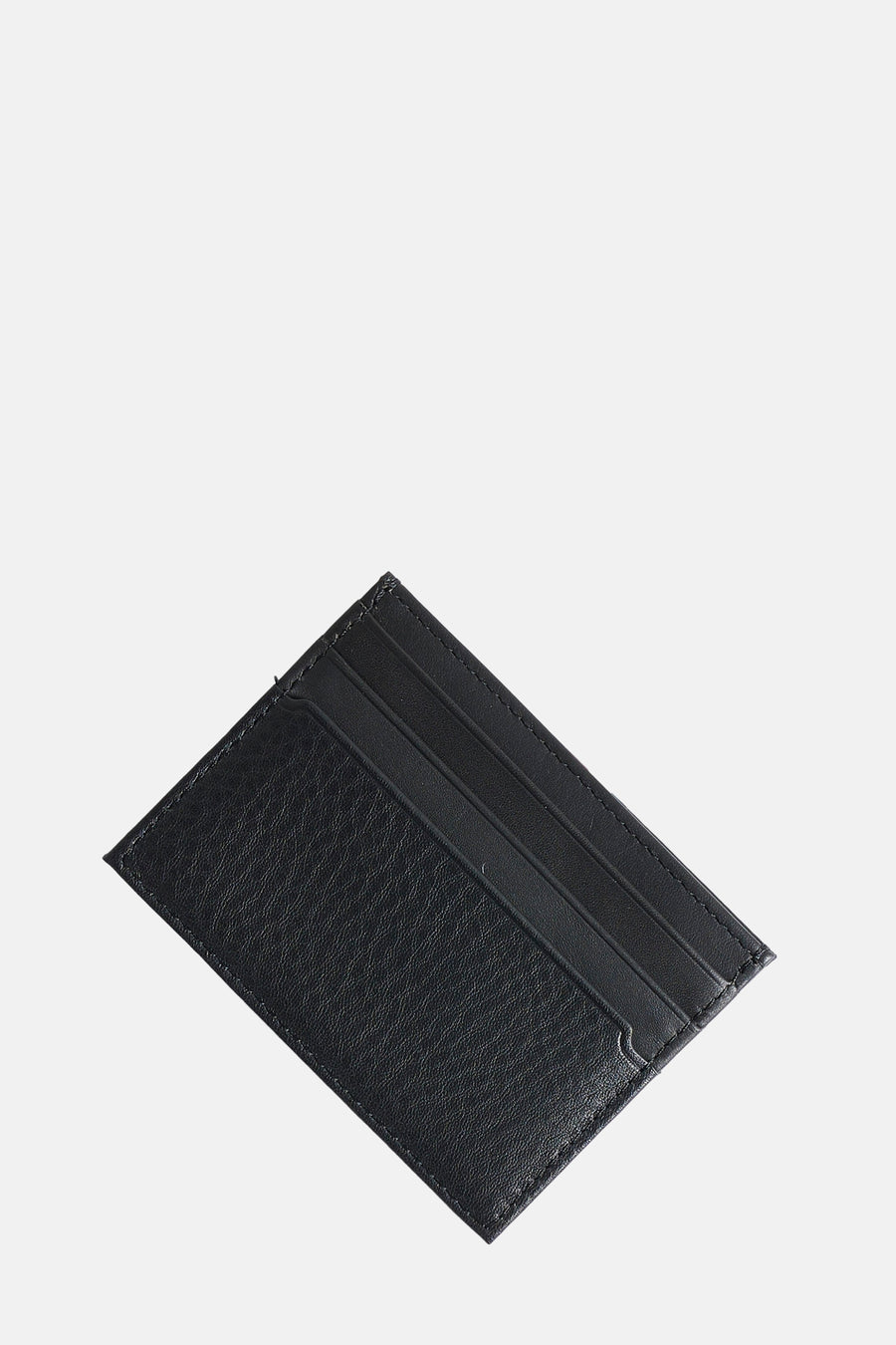 Porte-monnaie noir de Tommy Jeans, avec une texture en cuir et des fentes pour cartes.