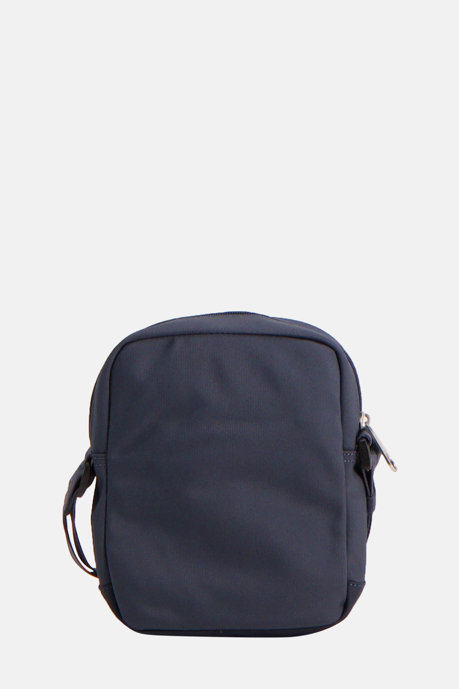 Sac à bandoulière bleu de TOMMY JEANS, avec fermeture éclair argentée et bandoulière ajustable.