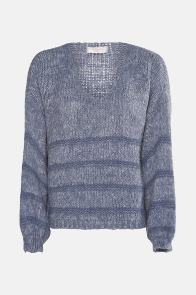 Pull col V Bleu - AMELIE ET AMELIE