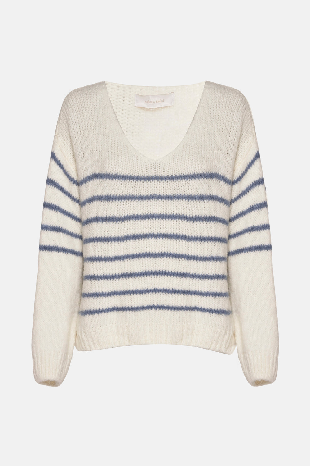 Trui met V-hals Ecru - AMELIE ET AMELIE