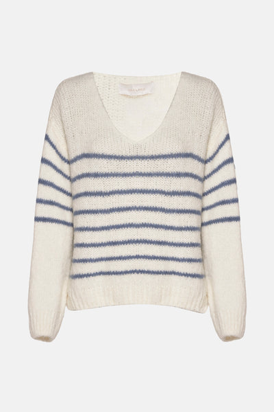 Trui met V-hals Ecru - AMELIE ET AMELIE