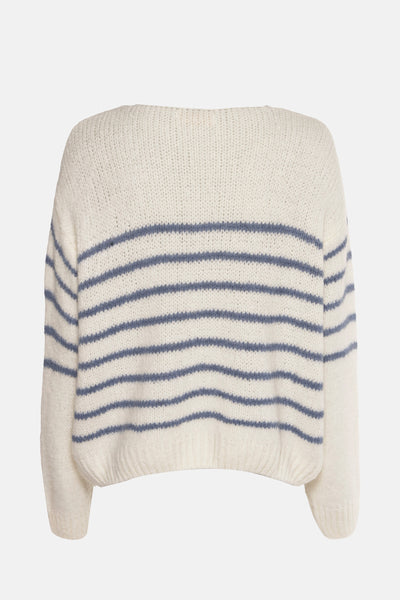 Trui met V-hals Ecru - AMELIE ET AMELIE