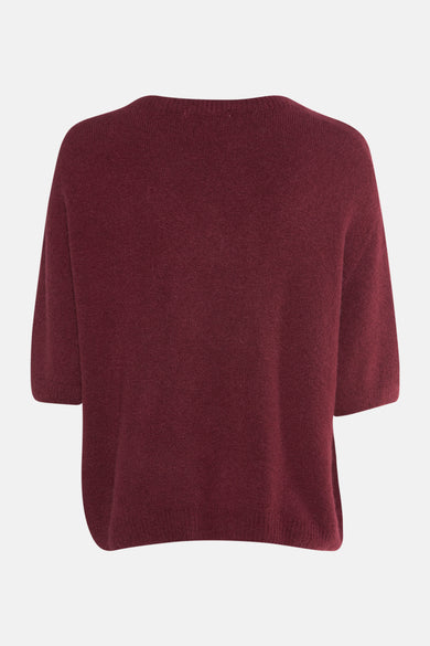 Pull met ronde hals - Bordeaux