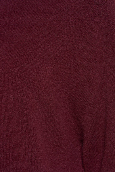Pull met ronde hals - Bordeaux