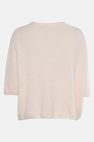 Pull met ronde hals - beige
