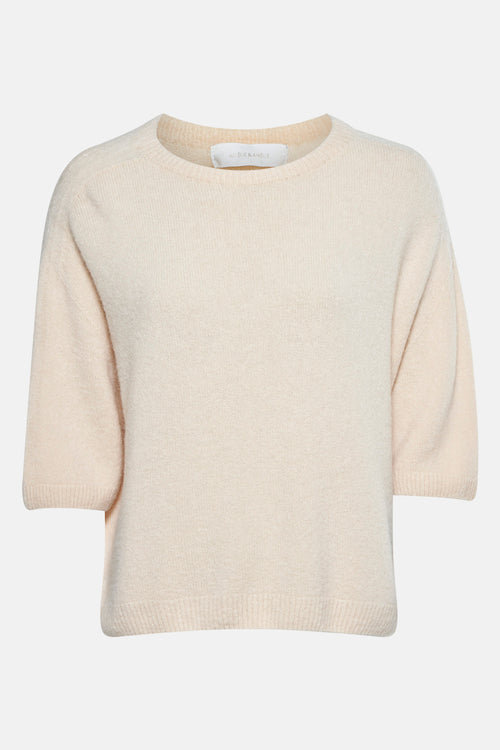 Pull met ronde hals - beige