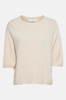 Pull met ronde hals - beige