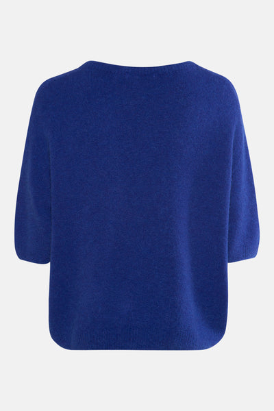 Pull met ronde hals - blauw